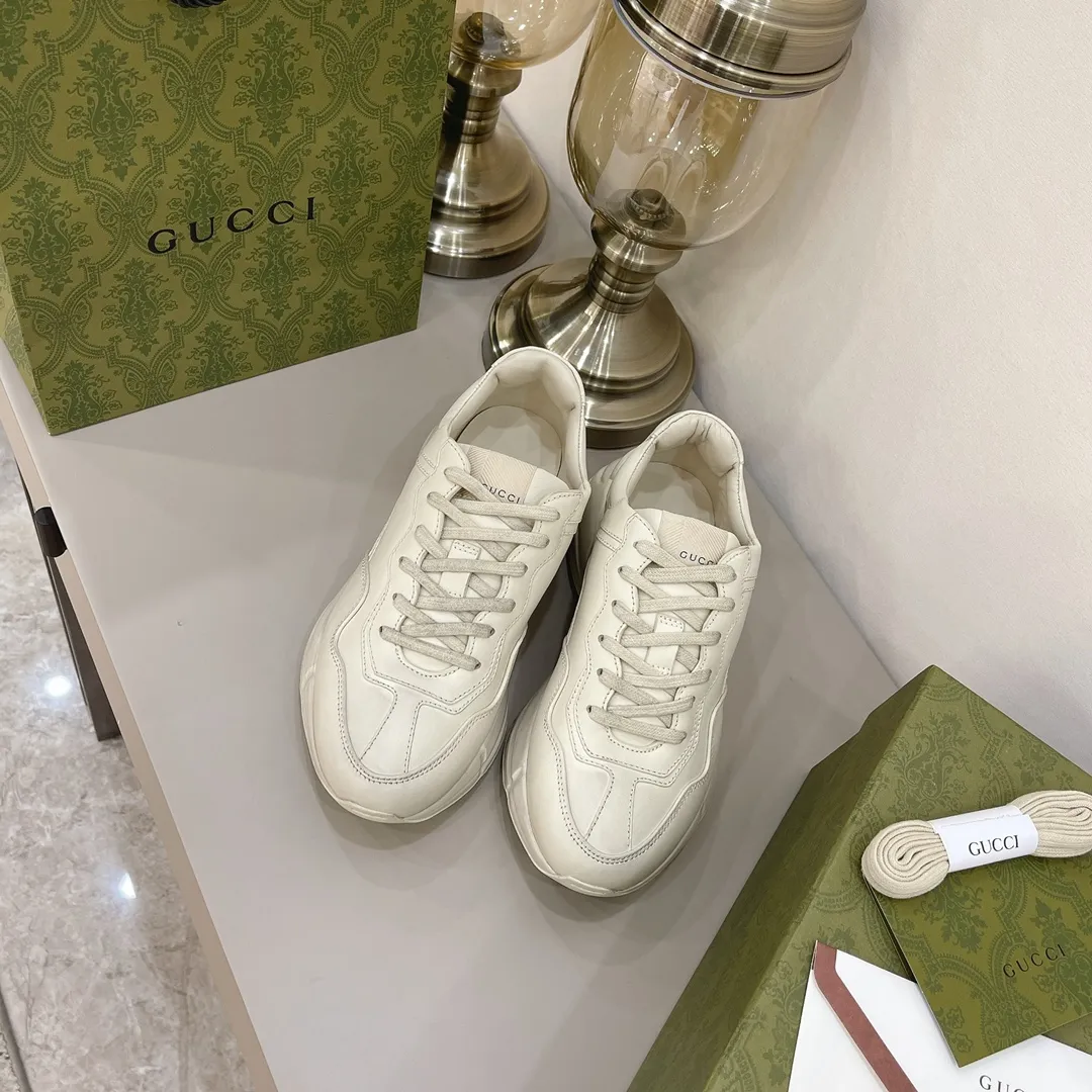 P700👟👟 The top version of GUCCI dad shoes, the latest upgraded version❗❗ The fabric is 100% consistent with the store. The whole series uses four leather styles. Each pattern, color and fabric are one-to-one consistent with the store. Women's size 35 36 37 38 39 40 Men's size 39 40 41 42 43 44 (women's size 34, men's size 45 can be customized)